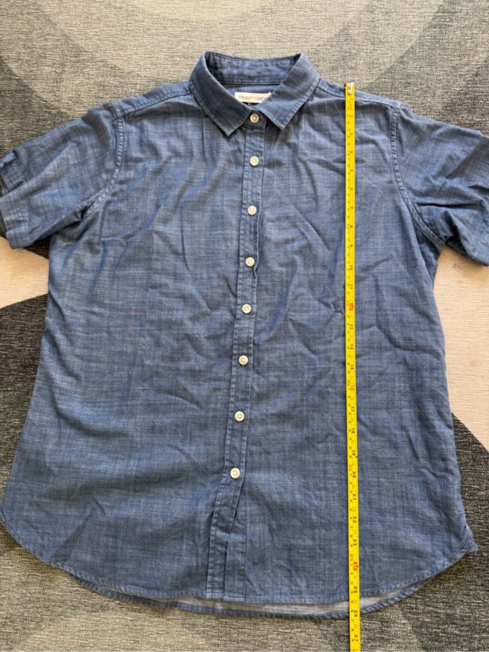 Tradlands 100% cotton denim Short Sleeve Button Down